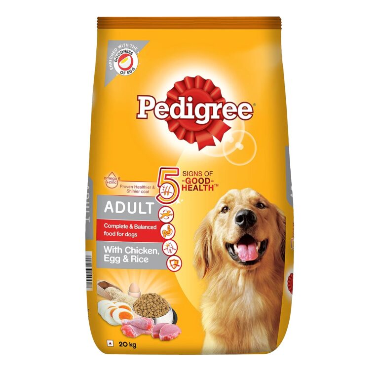 Pedigree Adult Dry Dog Food, Chicken, Egg & Rice, 20 kg, Contains 37 Essential Nutrients, 100% Complete & Balanced Food for Adult Dogs Pedigree adult dog food 20kg dry dog food chicken egg rice complete balanced dog food India best dry dog food for adult dogs Pedigree 37 essential nutrients high protein dog food for adults Pedigree dog food chicken flavor adult dog food with rice and egg 100% balanced nutrition dog food Pedigree chicken dog food India large pack dry dog food 20kg healthy dog food for active dogs Pedigree pet food for adult dogs affordable dry dog food bulk pack dog food with essential nutrients Indian dog food brand Pedigree Pedigree dry food for daily feeding dog food for shiny coat and strong bones adult dog food for all breeds protein-rich dry dog food
